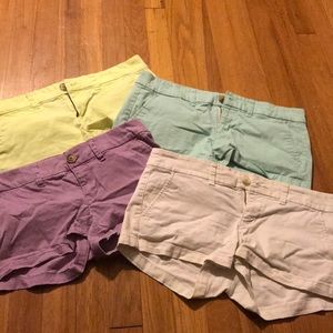 bundle of 4 american eagle colored shorts